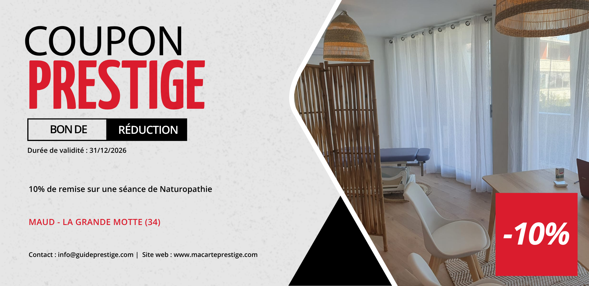 Coupon de réduction : 10% de remise sur une séance de Naturopathie - Valable chez MAUD - à (34)