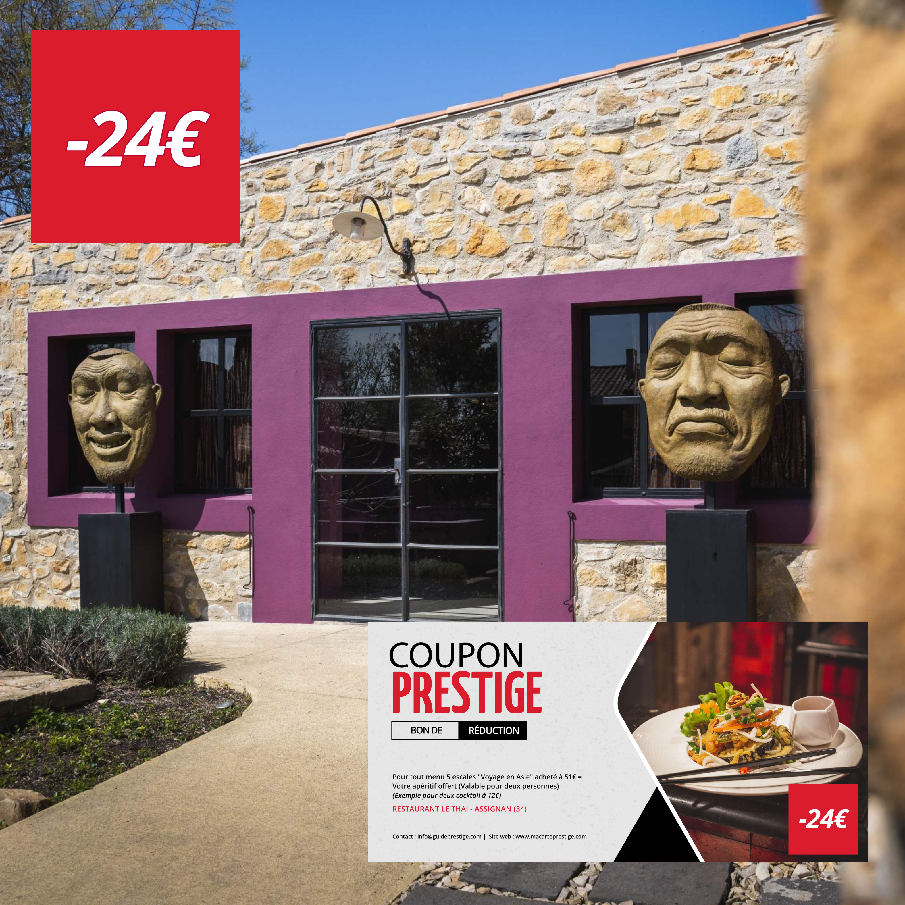 Coupon de réduction : Pour tout menu 5 escales 