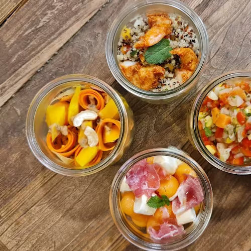 Coupon de réduction : 2 menus Découverte Cuisine d'auteur servie en bocaux 100% Maison pour 2 personnes à -25% - Valable chez D'ICI ET D'AILLEURS - à MONTPELLIER (34)